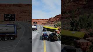 😭😭 Realistic Highway Car Crashes 3  BeamNGDrive [upl. by Zebapda]