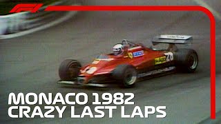 Crazy Final Three Laps in Monaco  1982 Monaco Grand Prix [upl. by Gowrie67]