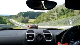 Porsche GT4 catching a McLaren 720S Nürburgring Nordschleife [upl. by Nash]