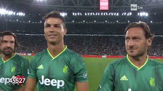 Cristiano Ronaldo Andrea Pirlo amp Francesco Totti  Parita Del Cuore 2019 [upl. by Berard]