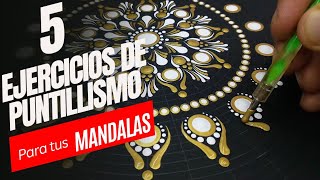 ⭐ 5 Ejercicios con Técnica de Puntillismo para tus Mandalas [upl. by Dine73]