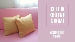 Fermuarlı Yastık Kılıfı Dikimi  Koltuk kırlenti nasıl dikilir  How To Sew A Pillow [upl. by Oreste]