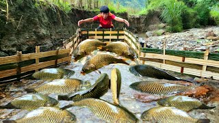 Using bamboo to make fish traps using the ancient method The boy caught a lot of fish [upl. by Sansbury]