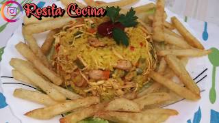 Receta Para Hacer Arroz Con Pollo Colombiano  ARROZ CON POLLO Y SALCHICHAS [upl. by Buff]