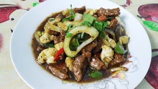 Cara Masak Daging Black Pepper Maggi [upl. by Alyt]