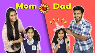 Mom Vs Dad Funny Video  Paris Lifestyle Moral Story [upl. by Siloum]