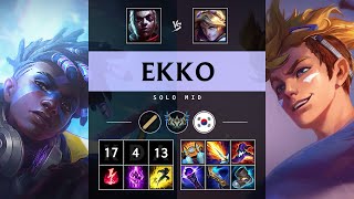 Ekko Mid vs Ezreal Dominating  KR Challenger Patch 1416 [upl. by Ley]