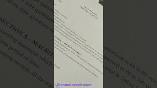 Economic sample paper class 12 commerce study [upl. by Ilise]