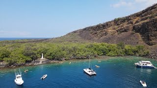 Drone Over Kealakekua Bay amp Captain Cook Monument Big Island 4122 [upl. by Chapman]