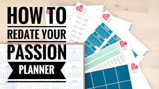 How to Redate Your Passion Planner [upl. by Nuahsyt281]