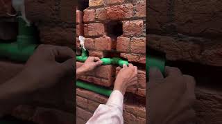 PPR Water Fitting materialsforbuildingabrickwall construction subscribe [upl. by Enamrej]