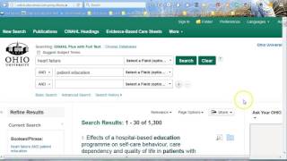 How to Find Nursing Articles in CINAHL [upl. by Flora772]