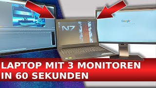 3 Monitore an Laptop anschließen 🆗 Mehrere Bildschirme einfach mit jedem Notebook verbinden [upl. by Anderer614]