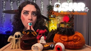 🌙 ASMR FRANÇAIS  DÉGUSTATION DHALLOWEEN 🎃 bruits de bouche [upl. by Ecirtemed]