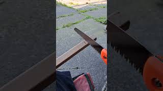 Sawing wood with survival saw woods survival tactical militaryequipment satisfying asmr [upl. by Il]