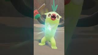 Pokemon Scarlet Grookey Evolves Into Rillaboom [upl. by Aihtennek995]