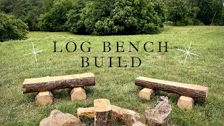 Timelapse Fire Pit Log Bench Build [upl. by Rellek]