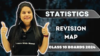 Statistics  Revision Map  Class 10 Boards 2024 [upl. by Aicatsue]