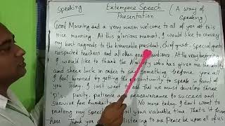 Extempore Speech for Presentation A Simple Speaking Pattern [upl. by Shepp]