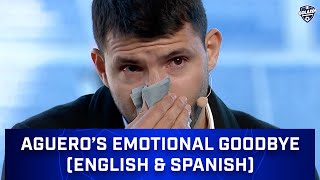 Sergio Aguero Announces His Retirement from Soccer Full English and Spanish [upl. by Sivrup47]