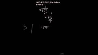 Find HCF by division method maths hcf gcf divisionmethod [upl. by Adnarom]