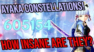 How ABSURD are Ayakas Constellations Are they TOO Strong Genshin Impact [upl. by Ultan]