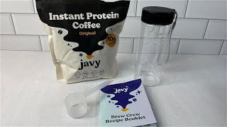 Javy Instant Coffee Protein Coffee  Great for Low Carb [upl. by Brackett749]