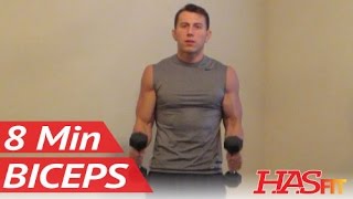 8 Minute Blasting Biceps Workout at Home  Bicep Exercises with Dumbbell  Biceps Work Out Training [upl. by Maritsa]