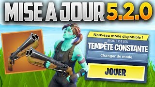 MISE A JOUR 52 NOUVELLE ARME KLAXONNER amp FIN DU ACROUPIE DEBOUT  Fortnite Patch Note 520 [upl. by Eruot]