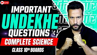 Most Important amp Undekhe Questions of Science  Class 10th Science Board Exam 202324 By Ashu Sir [upl. by Adnana]