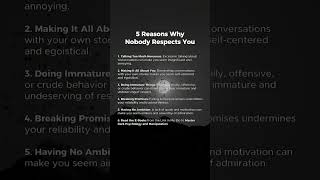 5 resos why nobody respects youmanipulation psychology [upl. by Dyrrej]