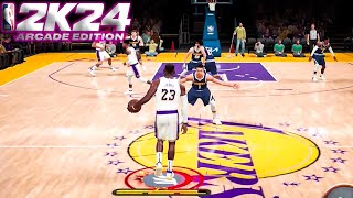 Insane Gameplay W LeBron in NBA 2K24 Arcade Edition ULTRA GRAPHICS [upl. by Rainer515]