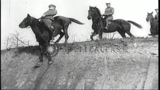 United States Army Cavalry in rigorous training exercises at Fort Crook Nebraska HD Stock Footage [upl. by Tnomad546]