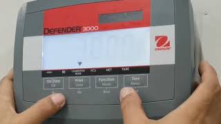 OHAUS DEFENDER 3000 CALIBRATION PROCESS SOFTWERE SETTING [upl. by Latona1]