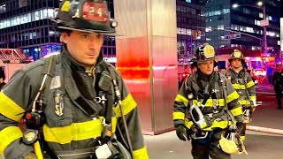 🌟 EARLY ARRIVAL 🌟 FDNY Manhattan 1076 Box 0891 Fire on the 6th Floor Commercial High Rise Building [upl. by Annaej]