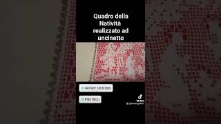 Quadro della Natività realizzato ad uncinetto [upl. by Brodeur]