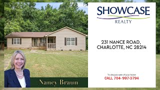 231 Nance Road Charlotte NC 28214  Nancy Braun  Showcase Realty LLC [upl. by Doroteya]