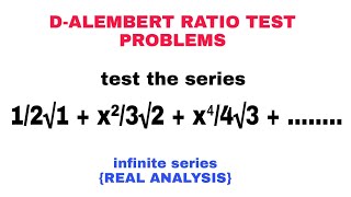 Dalembert ratio test examples  problem 2 [upl. by Yerffoj915]