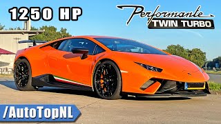 1250HP Lamborghini Huracan TWIN TURBO 358kmh REVIEW on AUTOBAHN by AutoTopNL [upl. by Elehcar]