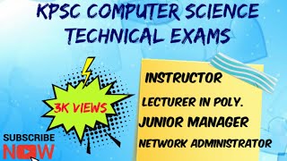 KPSC Lecturer in Computer Science Polytechnic  Syllabus [upl. by Euqinomad290]