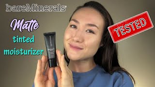 Bare Minerals MATTE Tinted Moisturizer SPF 30  WEAR TEST amp REVIEW [upl. by Dinin]