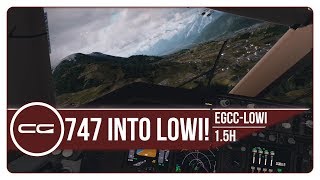 P3D v42  747 INTO INNSBRUCK  PMDG 747400 [upl. by Missak775]