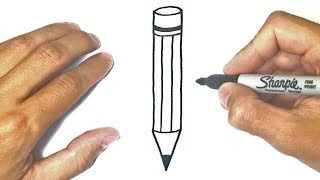 How to draw a Pencil for kids  Pencil Easy Draw Tutorial [upl. by Schulze]