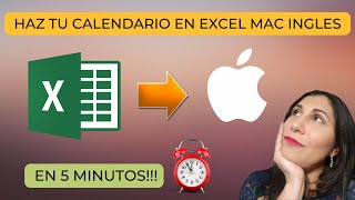 Como hacer un Calendario en Excel con Mac Version Ingles [upl. by Llerraf]