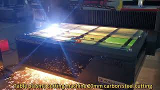 Table plasma cutting machine 20mm carbon steel cutting [upl. by Murdocca]