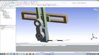 WEBINAR 3 ANSYS Workbench Transient Structural FEA of a crank and slider mechanism [upl. by Chappie317]