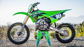 We Ride Landen Gordons FACTORY Kawasaki KX112 Supermini [upl. by Loralyn419]