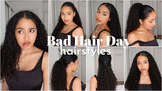 Quick Curly Hairstyles for hair thats been in a BUN for days Summer 2021 [upl. by Earle]