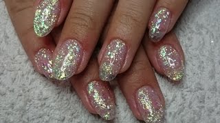 How to incapsulate glitter in gel nails  Infill  NailsofNorway [upl. by Dielu]