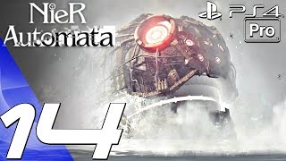 Nier Automata  Gameplay Walkthrough Part 14  EMP Boss Fight amp Story Secrets PS4 PRO [upl. by Llehsam]